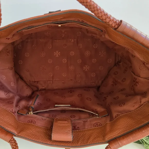 Tory Burch Brown Leather Tote Bag - Picture 12 of 13